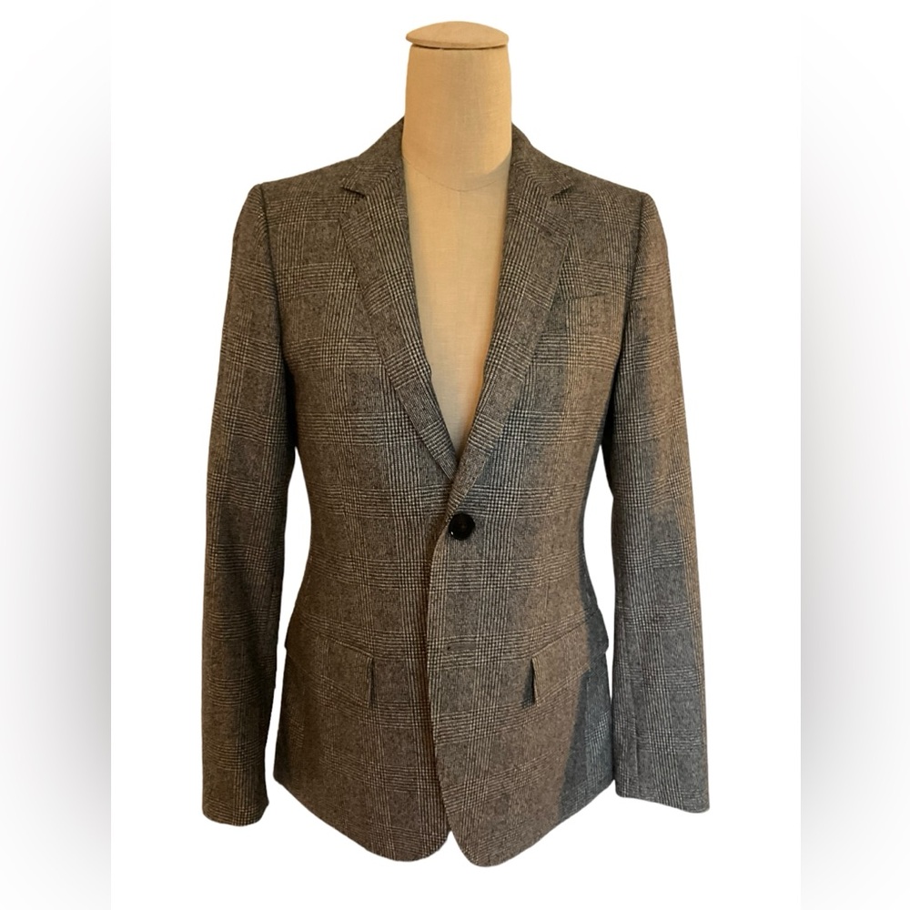 J.Crew vintage Ludlow blazer in Prince of Wales plaid, Italian wool. EUC. Size 2